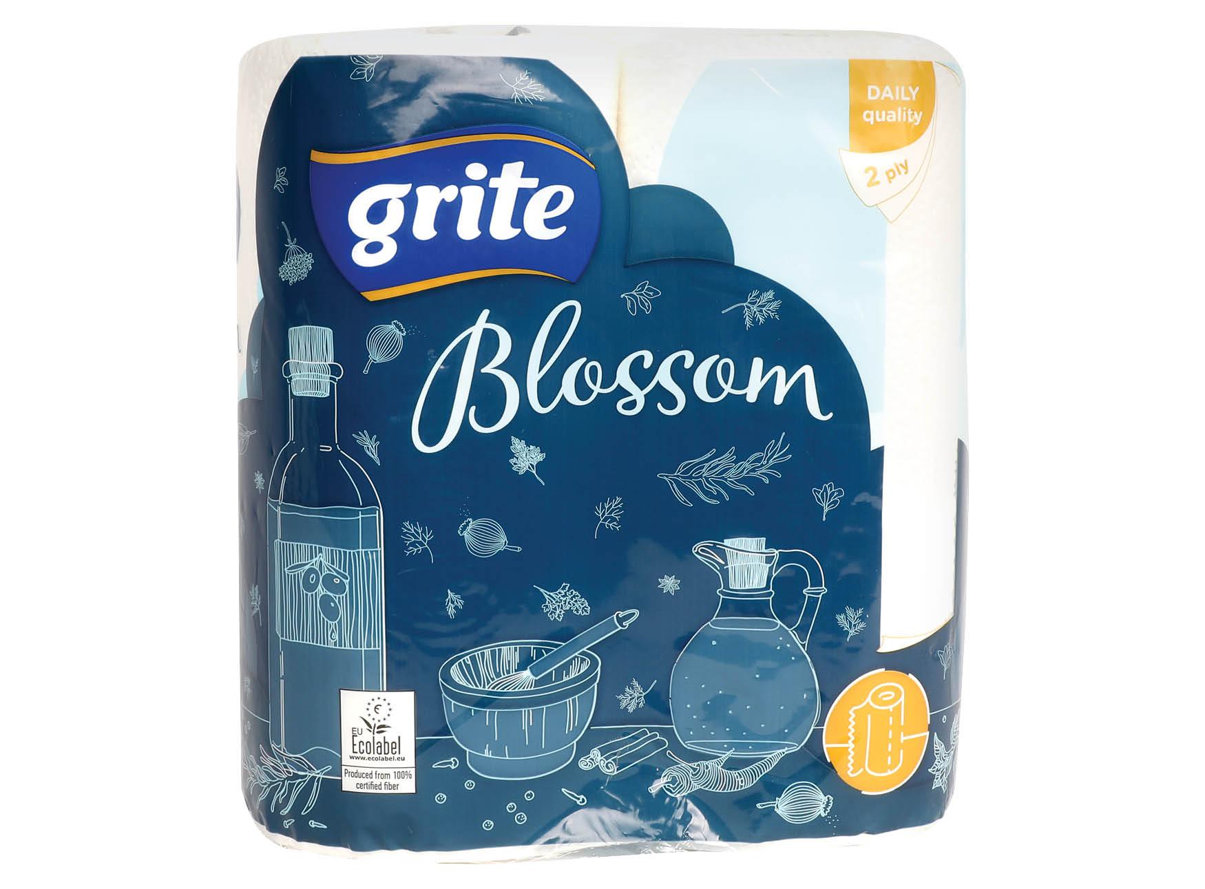 Popieriniai rankšluosčiai GRITE BLOSSOM, 2 sluoksnių, 1 pak. (2 rit.)