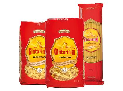 GINTARINIAI makaronai*, 3 rūšių, 400 g