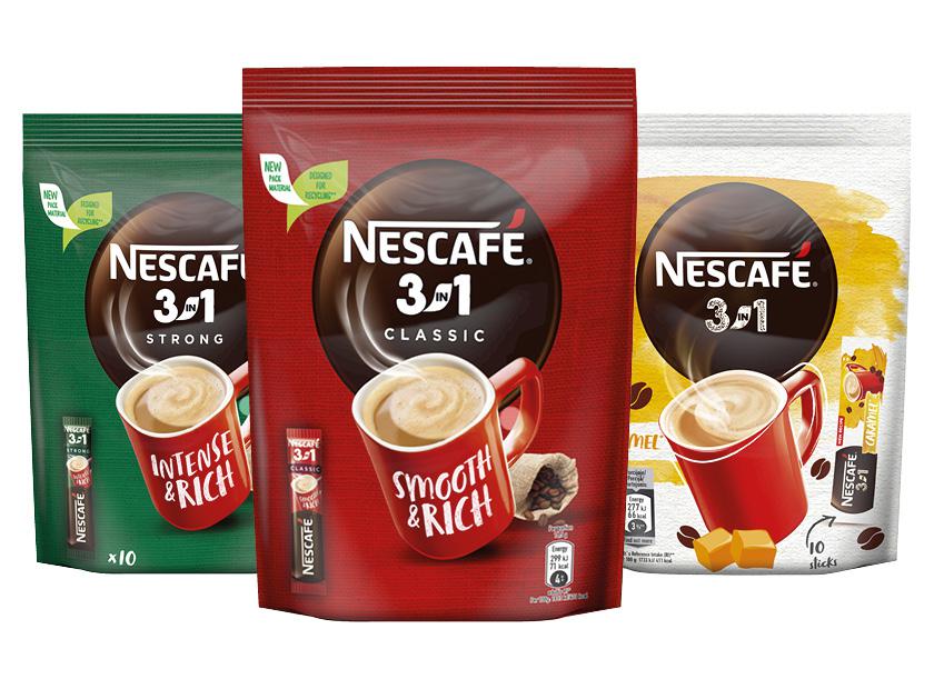 Kavos gėrimas NESCAFÉ 3IN1, 3 rūšių, 1 maiš. (10 pak.)