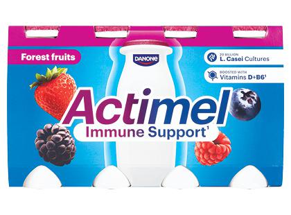 Fermentuotas miško uogų skonio jogurto gėrimas ACTIMEL*, 1,4 % rieb., 1 pak. (8 but. × 100 g)