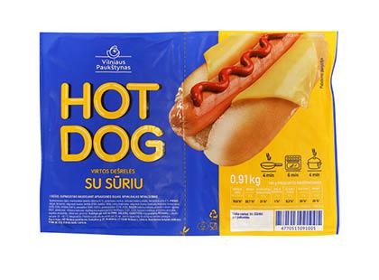 Prekė: Virtos dešrainių dešrelės HOT DOG su sūriu, I r., 910 g