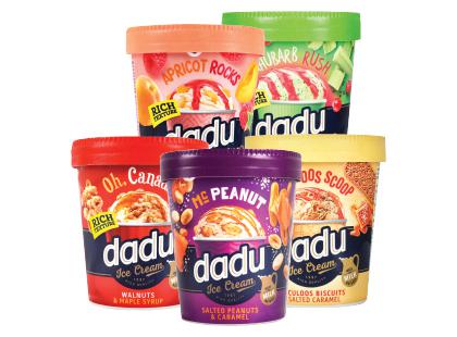 Valgomieji ledai DADU*, 5 rūšių, 250–315 g