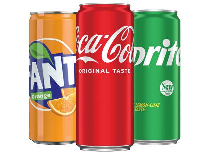 Gazuotas gėrimas COCA COLA; FANTA; SPRITE*, 6 rūšių, 3 skard. × 0,33 l