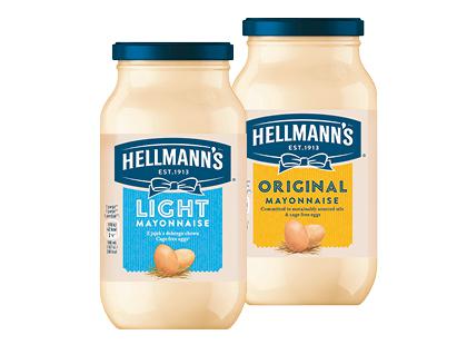 Prekė: Majonezas HELLMANN’S ORIGINAL; LIGHT, 2 rūšių, 420 ml