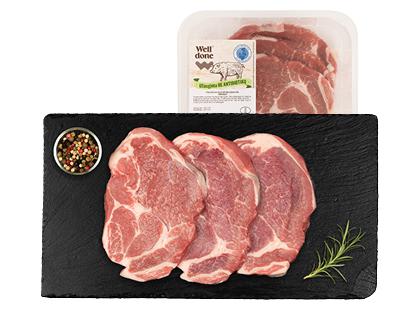 Atšaldyti kiaulienos sprand. pjausniai WELL DONE, užauginta be antib.*, 360 g