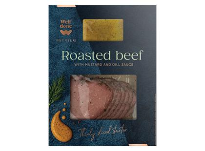 Pjaustyta kepta jautiena su krapų padažu WELL DONE PREMIUM*, 120 g