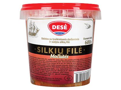 Salotos su trošk. daržovėmis ir sūd. silkių filė DESĖ MOČIUTĖS*, 600 g