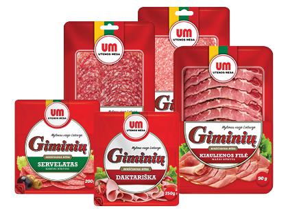 UTENOS MĖSOS GIMINIŲ pjaustytiems gaminiams*