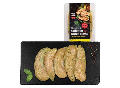 Marinuota vištienos vidinė filė su sviestu ir žolelėmis WELL DONE*, 400 g