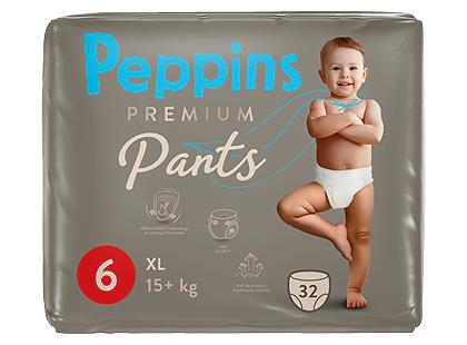 Sauskelnės-kelnaitės PEPPINS PREMIUM*, XL dydis, 1 pak. (32 vnt.)