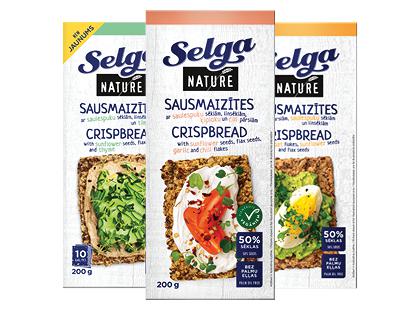 Duonos traškučiai SELGA NATURE*, 3 rūšių, 200 g