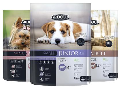 Prekė: Sausas šunų ėdalas ARDOUR, 3 rūšių, 1,5 kg