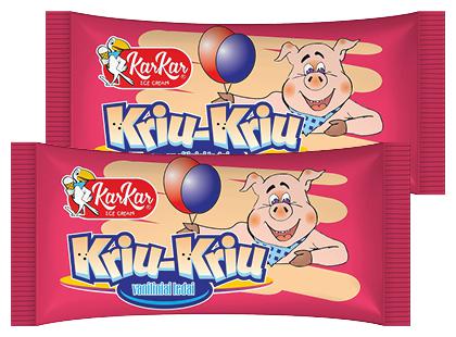 Valgomieji KAR KAR vaniliniai ledai vaflyje KRIU-KRIU*, 2 vnt. × 71 g