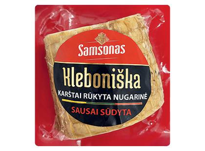 Karštai rūkyta, sausai sūdyta SAMSONO KLEBONIŠKA nugarinė*, a. r., vakuumuotas, 1 kg