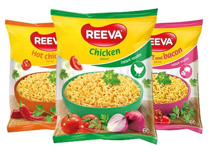 Greitai paruošiami makaronai REEVA*, 3 rūšių, 60 g