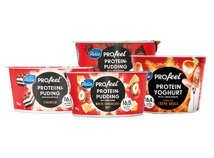 Baltyminis pudingas; jogurtas VALIO PROFEEL*,11 rūšių, 0,3–2,5 % rieb., 2 ind. × 150–200 g