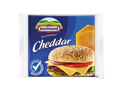 Lydytas pjaustytas sūris CHEDDAR HOCHLAND, 20 % rieb. s. m., 130 g