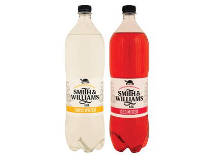 Gazuotas gaivusis gėrimas SMITH WILLIAMS, 2 rūšių, 1,5 l