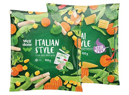 Šaldytas daržovių mišinys WELL DONE*, 2 rūšių, 400 g