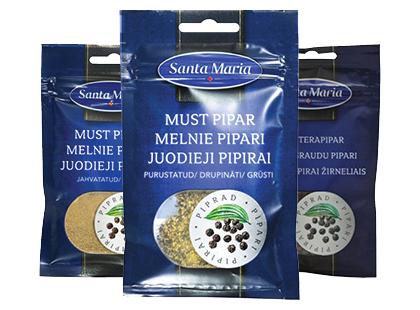 Juodieji pipirai SANTA MARIA*, 3 rūšių, 160–220 g