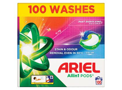 Skalbimo kapsulės ARIEL COLOR*, 1 pak. (100 vnt.)