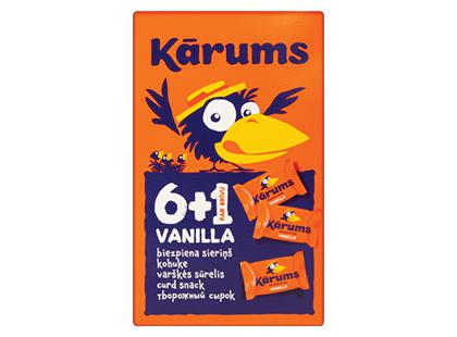 Glaistyti varškės sūreliai vanilės skonio KARUMS*, 22,5 % rieb., 315 g, 1 dėž. (7 vnt.)