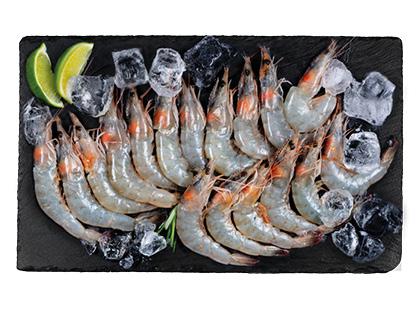 Atšildytos nevirtos baltakojės blyškiosios krevetės*, 1 kg