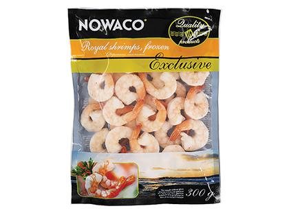 Šaldytos virtos karališkosios krevetės NOWACO EXCLUSIVE be kiautų*, 300 g