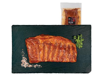 Kiaulienos šonkauliukai barbekiu marinate WELL DONE*, vakuumuoti, 1 kg