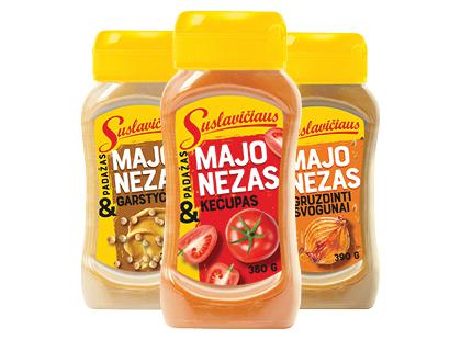SUSLAVIČIAUS padažas*, 3 rūšių, 40–47 % rieb., 370–390 g