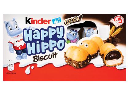 Vafliniai batonėliai KINDER HIPPO su kakavos skonio įdaru*, 103,5 g