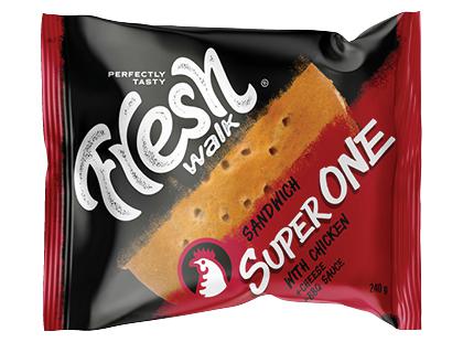 Sumuštinis FRESH WALK SUPER ONE su vištiena, sūriu, barbekiu padažu*, 240 g