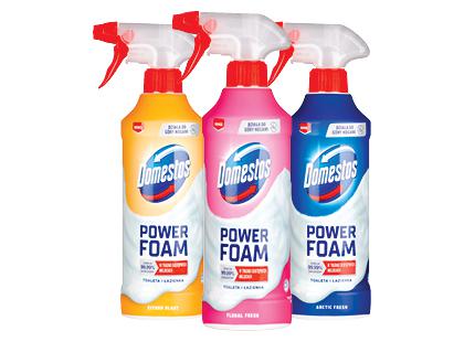 Purškiamos WC valymo putos DOMESTOS*, 3 rūšių, 1 but. / 435 ml