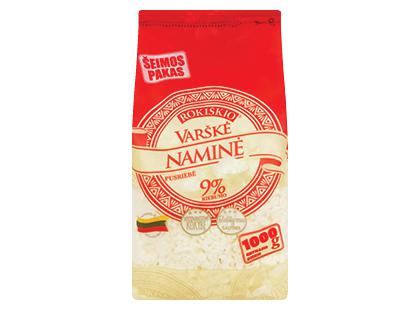 ROKIŠKIO NAMINĖ pusriebė varškė*, 9 % rieb., 1 kg