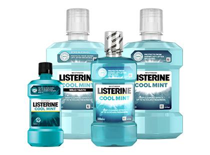 Burnos priežiūros priemonėms LISTERINE*