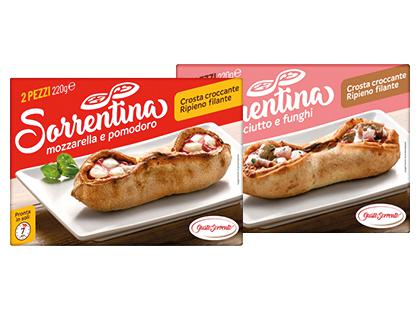 Šaldytas picos užkandis GUSTO SORRENTO*, 2 rūšių, 1 dėž. (2 vnt. × 110 g)