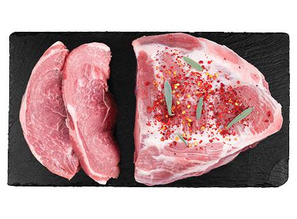 Šviežia atšaldyta kiaulienos mentė be kaulo ir odos, vakuumuota, 1 kg
