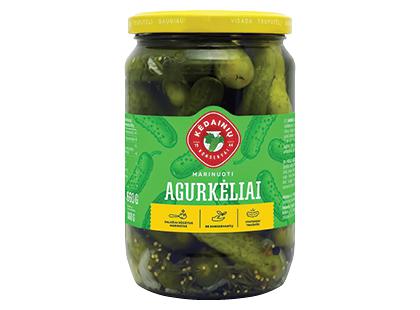 KĖDAINIŲ KONSERVŲ FABRIKO marinuoti agurkėliai*, 660 g