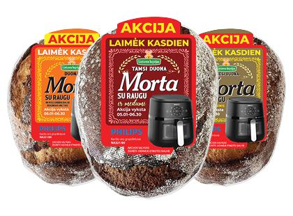 LIETUVOS KEPĖJO duona MORTA*, 3 rūšių, 500 g