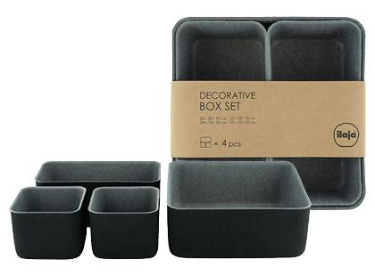 Prekė: Dekoratyvinių dėžučių rinkinys ILAJA*, 1 rink. (4 vnt.)