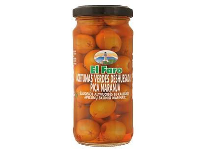 Prekė: Žaliosios alyvuogės apelsinų skonio marinate EL FARO*, 244 ml
