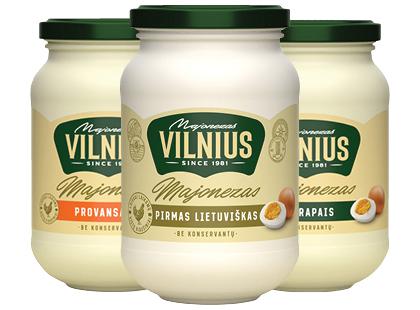 Majonezas VILNIUS*, 3 rūšių, 35 % rieb., 475 ml