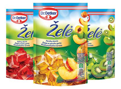 Želė DR. OETKER*, 3 rūšių, 72 g