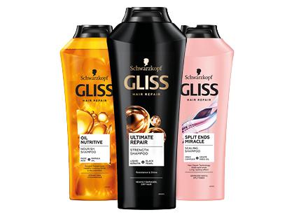 Plaukų šampūnas GLISS HAIR REPAIR, 3 rūšių, 400 ml