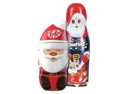 Šokoladinis Kalėdų Senelis KIT KAT; SMARTIES*, 2 rūšių, 45–50 g