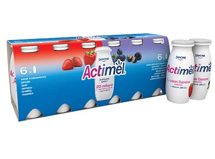 Prekė: AKROPOLIUOSE! Įvairių skonių jogurtinis gėrimas ACTIMEL, 1 pak. (12 but. x 100 g)