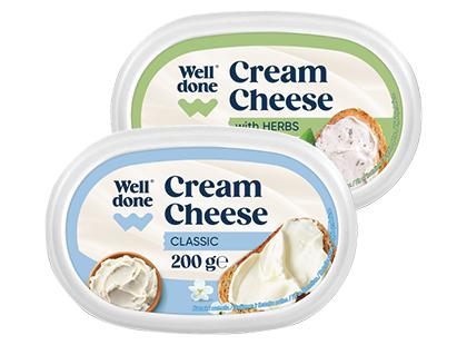 Prekė: Tepamasis sūris WELL DONE, 2 rūšių, 57,5 % rieb. s. m., 200 g