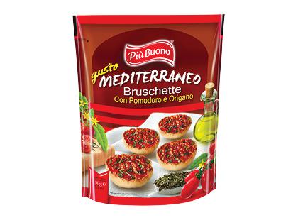 Pomidorų ir raudonėlių skonio duonelės PIU BUONO, 150 g