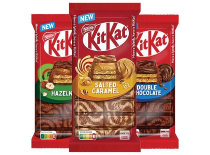 Pieninis šokoladas KIT KAT*, 3 rūšių, 99 g