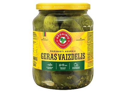 KĖDAINIŲ KONSERVŲ FABRIKO marinuoti agurkai GERAS VAIZDELIS*, 660 g